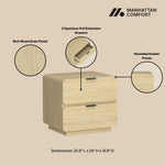 Chrystie 26" Nightstand (2-Drawer) in Natural