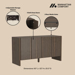 Linda 60" Sideboard in Walnut Brown