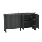 Linda 60" Sideboard in Charcoal Gray