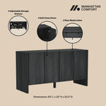 Linda 60" Sideboard in Charcoal Gray