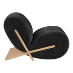 Akira Fabric Upholstered Accent Chair in Black