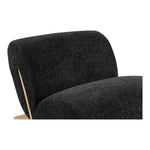 Akira Fabric Upholstered Accent Chair in Black