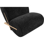 Akira Fabric Upholstered Accent Chair in Black