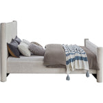 Elias Boucle Fabric Upholstered King Bed in Cream