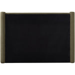 Elias Boucle Fabric Upholstered King Bed in Olive Green