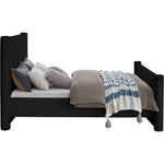 Elias Boucle Fabric Upholstered Queen Bed in Black