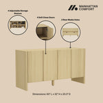 Linda 60" Sideboard in Natural Oak