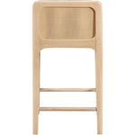 Ellis Vegan Leather Upholstered Counter Stool in Black