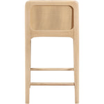 Ellis Vegan Leather Upholstered Counter Stool in Brown