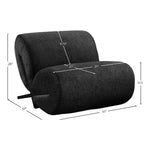 Akira Fabric Upholstered Accent Chair in Black