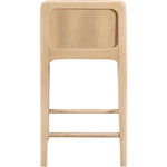 Ellis Vegan Leather Upholstered Counter Stool in Cognac