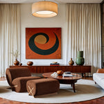 Akira Fabric Upholstered Accent Chair in Cognac
