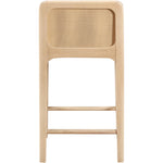 Ellis Vegan Leather Upholstered Counter Stool in Cream