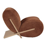 Akira Fabric Upholstered Accent Chair in Cognac