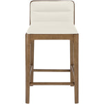 Ellis Vegan Leather Upholstered Counter Stool in Cream