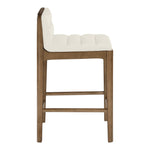 Ellis Vegan Leather Upholstered Counter Stool in Cream
