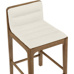 Ellis Vegan Leather Upholstered Counter Stool in Cream
