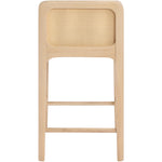 Ellis Vegan Leather Upholstered Counter Stool in Tan