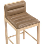 Ellis Vegan Leather Upholstered Counter Stool in Tan