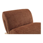 Akira Fabric Upholstered Accent Chair in Cognac