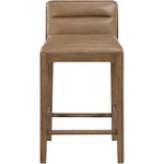 Ellis Vegan Leather Upholstered Counter Stool in Tan