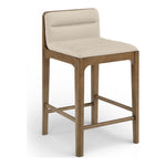 Ellis Vegan Leather Upholstered Counter Stool in Beige