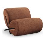 Akira Fabric Upholstered Accent Chair in Cognac