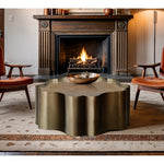 Eloise Iron Coffee Table in Brass