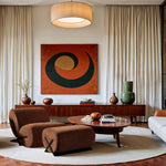 Akira Fabric Upholstered Accent Chair in Cognac