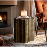 Eloise Iron End Table in Brass