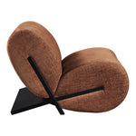 Akira Fabric Upholstered Accent Chair in Cognac