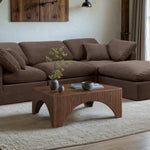 Eloise Oak Veneer Coffee Table in Brown