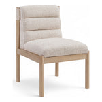 Eloura Linen Textured Fabric Upholstered Dining Chair in Beige