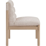 Eloura Linen Textured Fabric Upholstered Dining Chair in Beige
