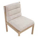 Eloura Linen Textured Fabric Upholstered Dining Chair in Beige