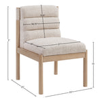 Eloura Linen Textured Fabric Upholstered Dining Chair in Beige
