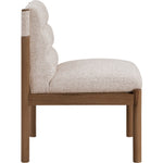 Eloura Linen Textured Fabric Upholstered Dining Chair in Beige