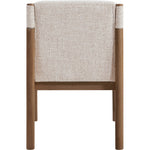 Eloura Linen Textured Fabric Upholstered Dining Chair in Beige
