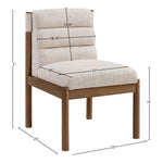 Eloura Linen Textured Fabric Upholstered Dining Chair in Beige