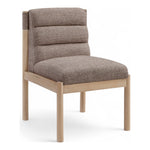 Eloura Linen Textured Fabric Upholstered Dining Chair in Brown