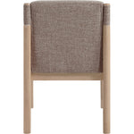 Eloura Linen Textured Fabric Upholstered Dining Chair in Brown