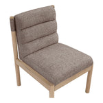 Eloura Linen Textured Fabric Upholstered Dining Chair in Brown