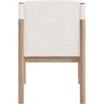 Eloura Linen Textured Fabric Upholstered Dining Chair in Cream