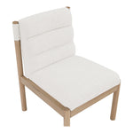 Eloura Linen Textured Fabric Upholstered Dining Chair in Cream