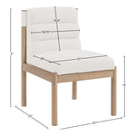Eloura Linen Textured Fabric Upholstered Dining Chair in Cream