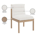 Eloura Linen Textured Fabric Upholstered Dining Chair in Cream