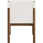 Eloura Linen Textured Fabric Upholstered Dining Chair in Cream