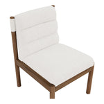 Eloura Linen Textured Fabric Upholstered Dining Chair in Cream
