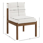 Eloura Linen Textured Fabric Upholstered Dining Chair in Cream