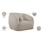 Elowen Fabric Upholstered Chair in Beige